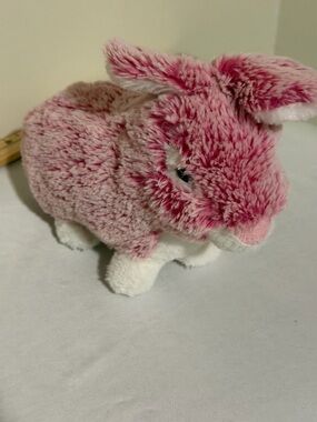 Animal Adventure pink rabbit plush. 2015. Approx. 9 inches long